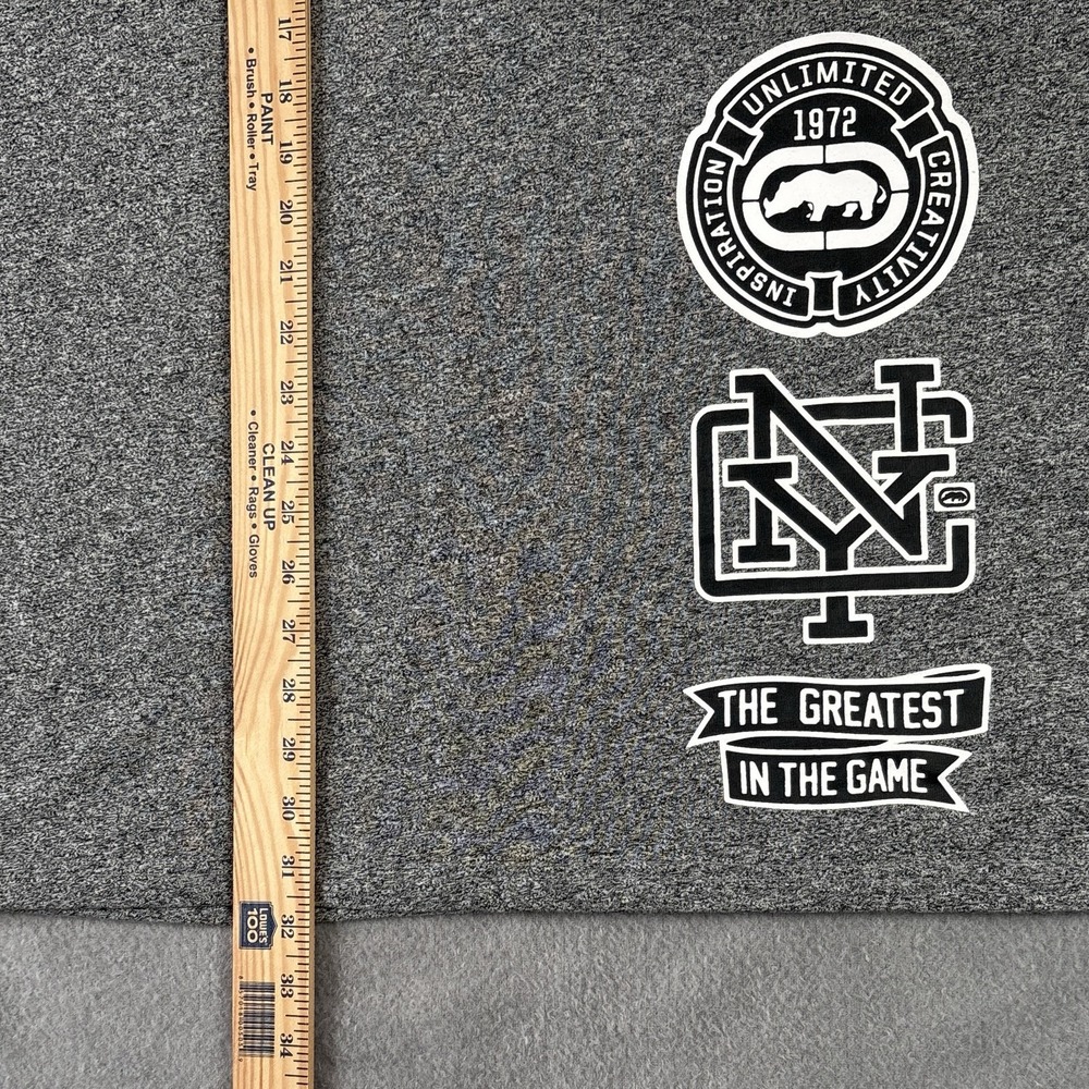 Ecko Unltd T-Shirt Men L Gray Black Graphic Tee Logo Streetwear 90s Vibe Y2K - Picture 10 of 10